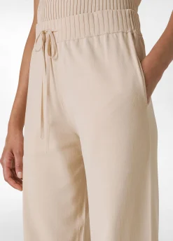 Sale Pantalone Jogger A Maglia Beige Donna Pantaloni
