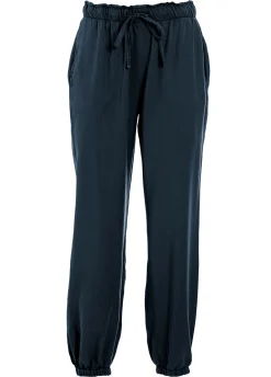 Cheap Pantalone Jogger In Twill Tencel Blu Donna Pantaloni