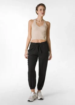 Cheap Pantalone Jogger In Twill Tencel Nero Donna Pantaloni