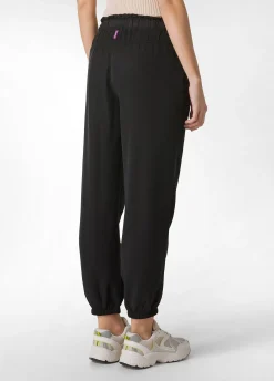 Cheap Pantalone Jogger In Twill Tencel Nero Donna Pantaloni