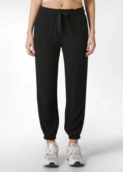 Cheap Pantalone Jogger In Viscosa Crepe Nero Donna Pantaloni