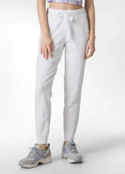 Clearance Pantalone Jogger Leggero Con Polsino Bianco Donna Pantaloni