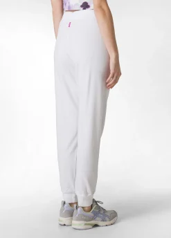 Clearance Pantalone Jogger Leggero Con Polsino Bianco Donna Pantaloni