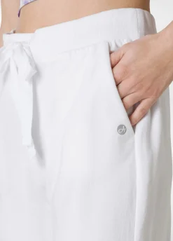 Clearance Pantalone Jogger Leggero Con Polsino Bianco Donna Pantaloni