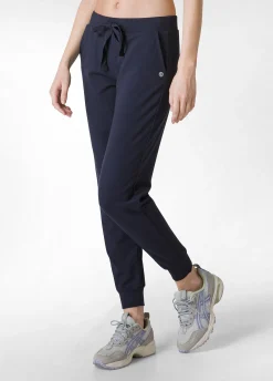 Store Pantalone Jogger Leggero Con Polsino Blu Donna Pantaloni