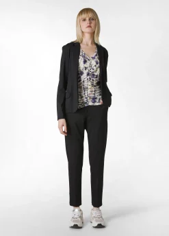 Hot Pantalone Leggero In Punto Milano Nero Donna Pantaloni