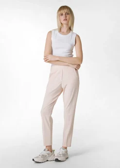 Fashion Pantalone Leggero In Punto Milano Rosa Donna Pantaloni