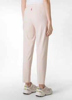 Fashion Pantalone Leggero In Punto Milano Rosa Donna Pantaloni