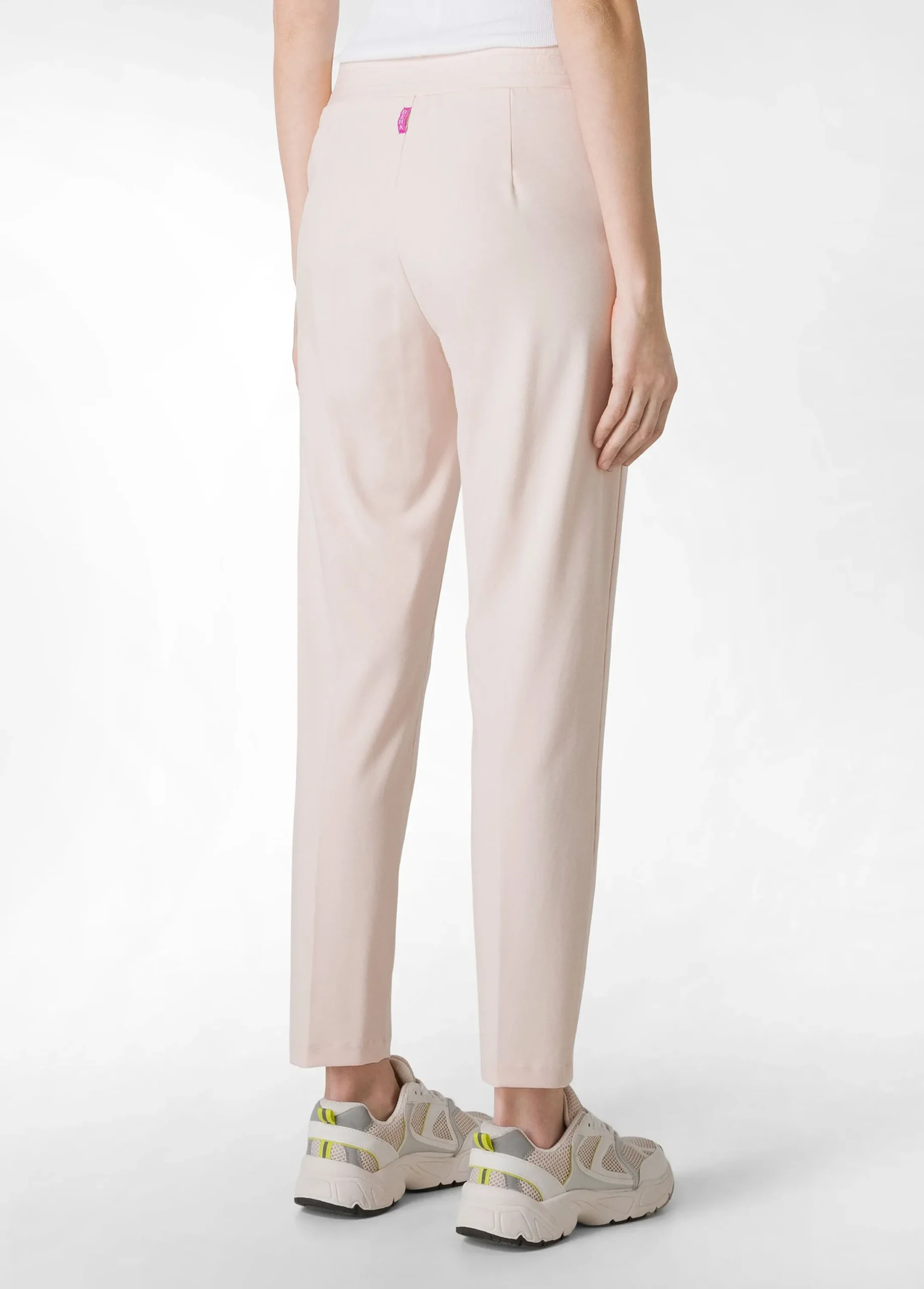 Fashion Pantalone Leggero In Punto Milano Rosa Donna Pantaloni