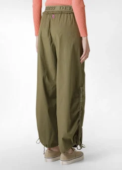 Flash Sale Pantalone Magnum In Popeline Leggero Verde Donna Pantaloni