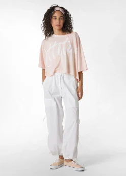 Hot Pantalone Magnum In Poplin Leggero Bianco Donna Pantaloni