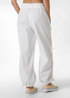 Hot Pantalone Magnum In Poplin Leggero Bianco Donna Pantaloni