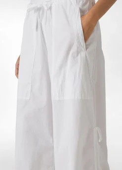 Hot Pantalone Magnum In Poplin Leggero Bianco Donna Pantaloni