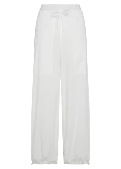 Hot Pantalone Magnum In Poplin Leggero Bianco Donna Pantaloni