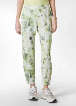 Store Pantalone Morbido Misto Viscosa Stampato Verde Donna Pantaloni