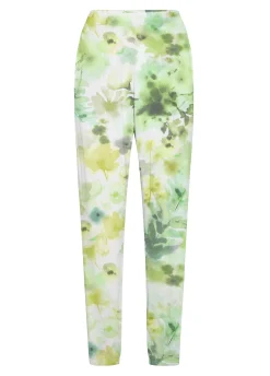 Store Pantalone Morbido Misto Viscosa Stampato Verde Donna Pantaloni