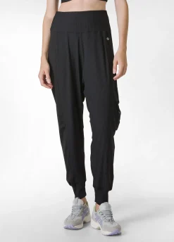 New Pantalone Odalisca In Microfibra Nero Donna Pantaloni