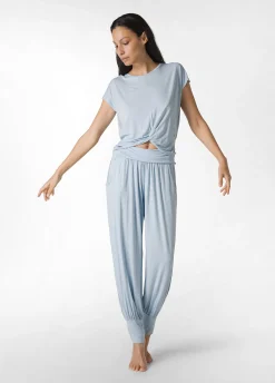 Clearance Pantalone Odalisca In Viscosa Blu Donna Pantaloni