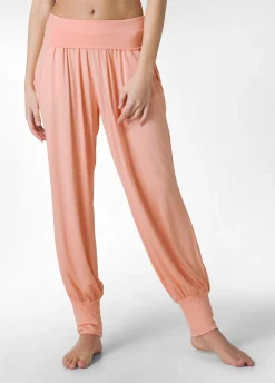 Online Pantalone Odalisca In Viscosa Arancio Donna Pantaloni