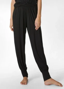 Clearance Pantalone Odalisca In Viscosa Nero Donna Pantaloni