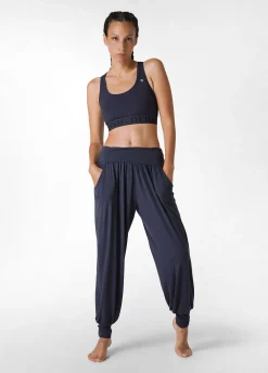 New Pantalone Odalisca In Viscosa Blu Donna Pantaloni