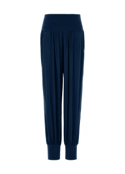 New Pantalone Odalisca In Viscosa Blu Donna Pantaloni