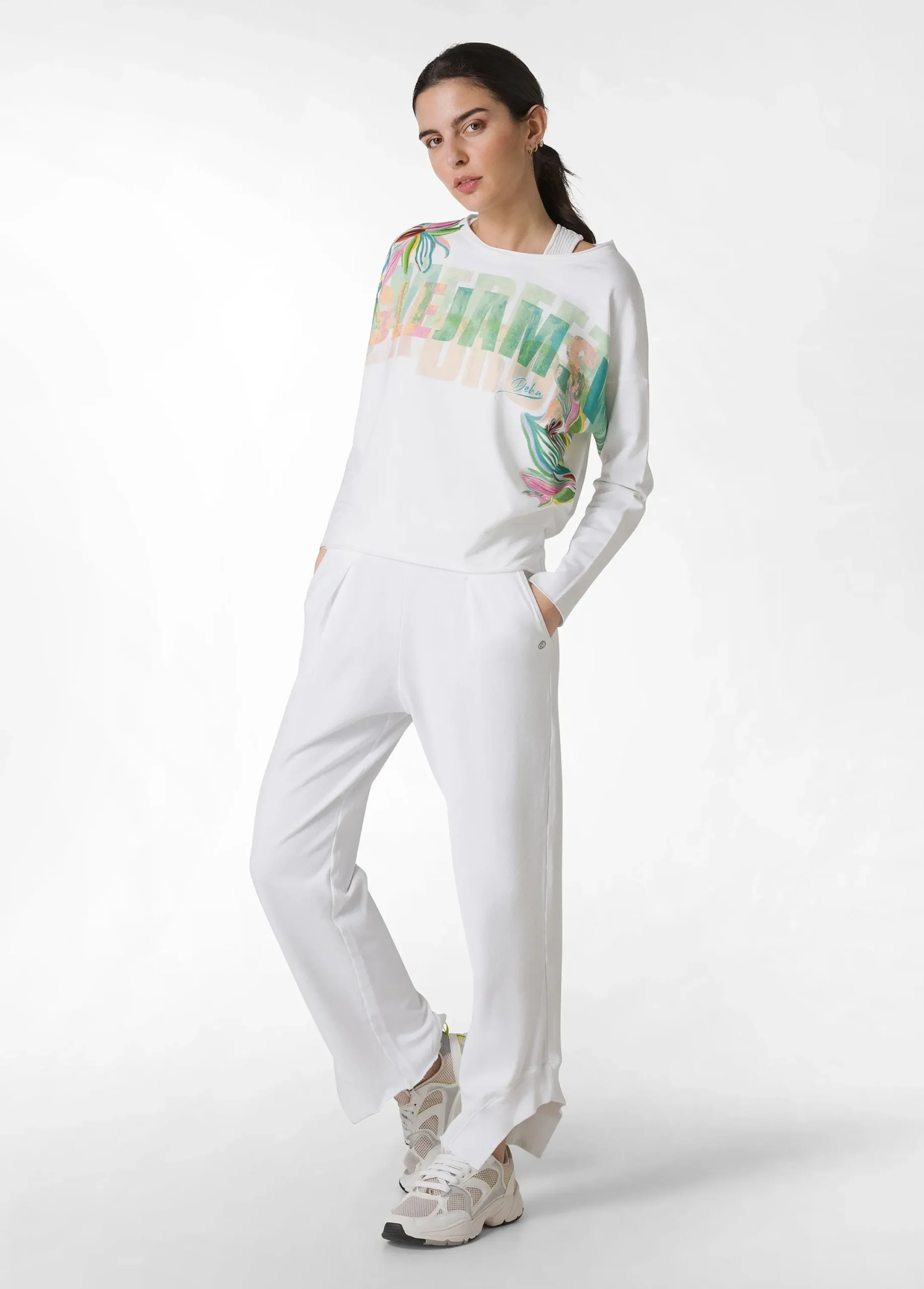 Cheap Pantalone Relaxed In Felpa Organica Effetto Vintag Donna Pantaloni