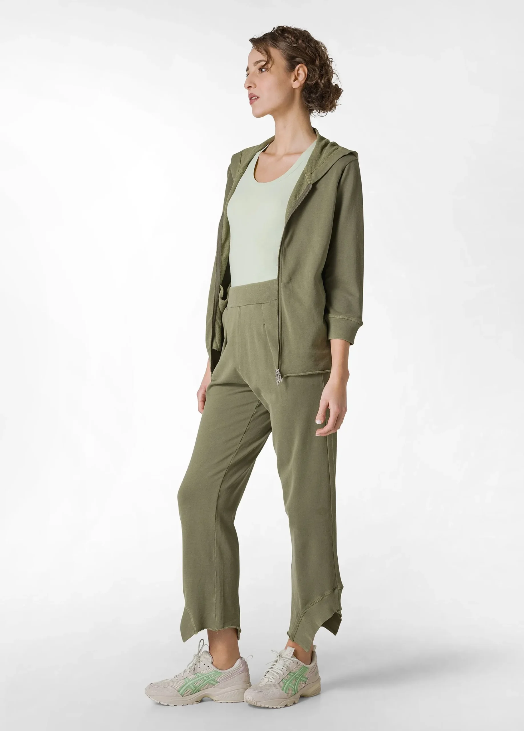 Store Pantalone Relaxed In Felpa Organica Effetto Vintag Donna Pantaloni