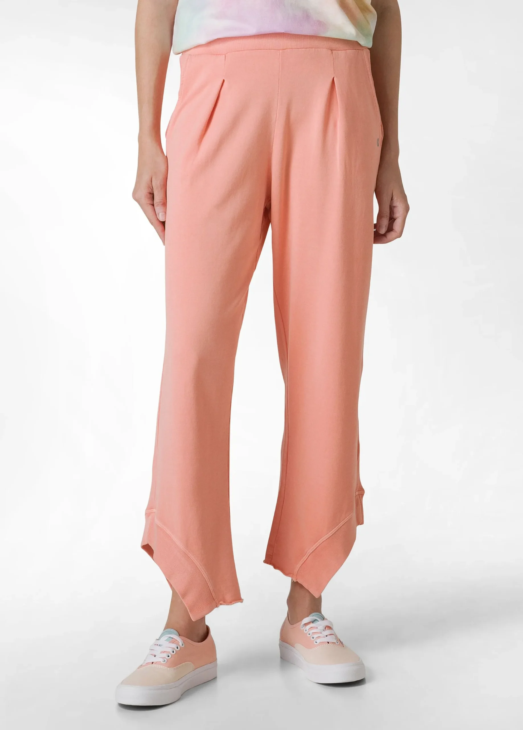 Online Pantalone Relaxed In Felpa Organica Effetto Vintag Donna Pantaloni