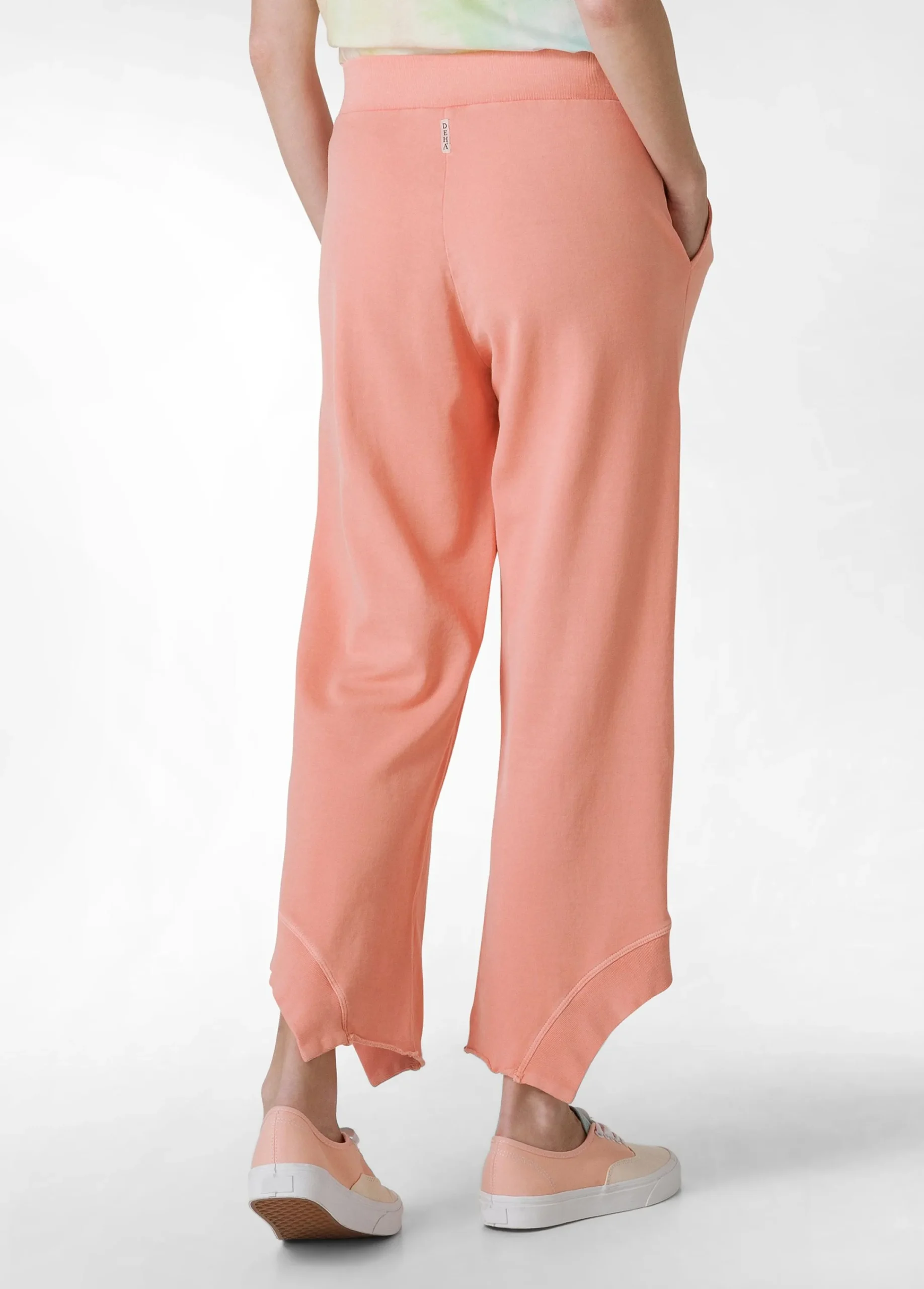Online Pantalone Relaxed In Felpa Organica Effetto Vintag Donna Pantaloni