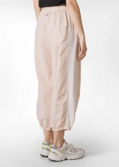 Best Pantalone Relaxed In Popeline E Raso Rosa Donna Pantaloni