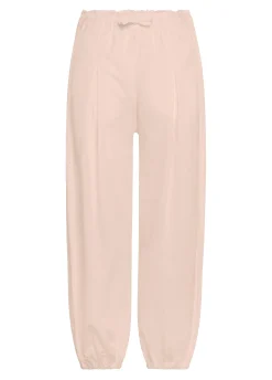 Best Pantalone Relaxed In Popeline E Raso Rosa Donna Pantaloni