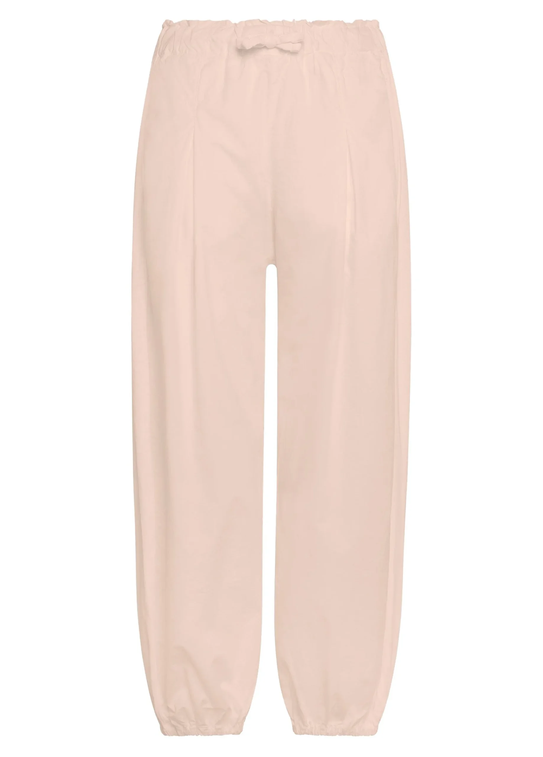 Best Pantalone Relaxed In Popeline E Raso Rosa Donna Pantaloni