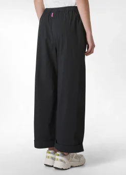 Store Pantalone Relaxed In Popeline Nero Donna Pantaloni
