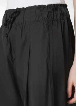 Flash Sale Pantalone Relaxed In Popeline E Raso Nero Donna Pantaloni