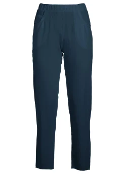 Clearance Pantalone Slim Fit In Felpa Leggera Blu Donna Pantaloni