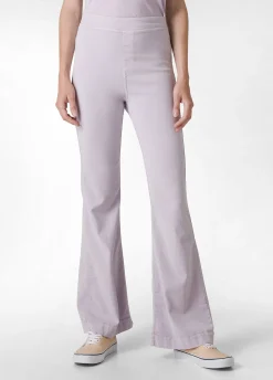 Flash Sale Pantalone Svasato In Gabardine Vintage Viola Donna Pantaloni