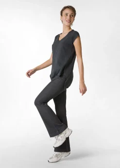 Sale Pantalone Svasato In Gabardine Vintage Nero Donna Pantaloni