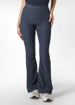 Fashion Pantalone Svasato In Gabardine Vintage Blu Donna Pantaloni