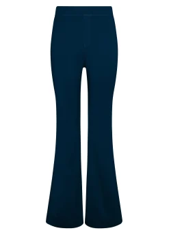 Fashion Pantalone Svasato In Gabardine Vintage Blu Donna Pantaloni