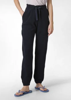 Best Sale Pantaloni Jogger In Spugna Blu Donna Pantaloni
