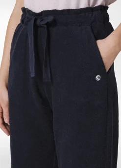 Best Sale Pantaloni Jogger In Spugna Blu Donna Pantaloni