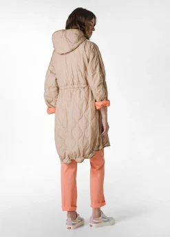 Shop Parka Trapuntato Beige Donna Giacche E Giubbotti