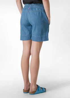 Clearance Shorts In Denim Lyocell Blu Donna Bermuda