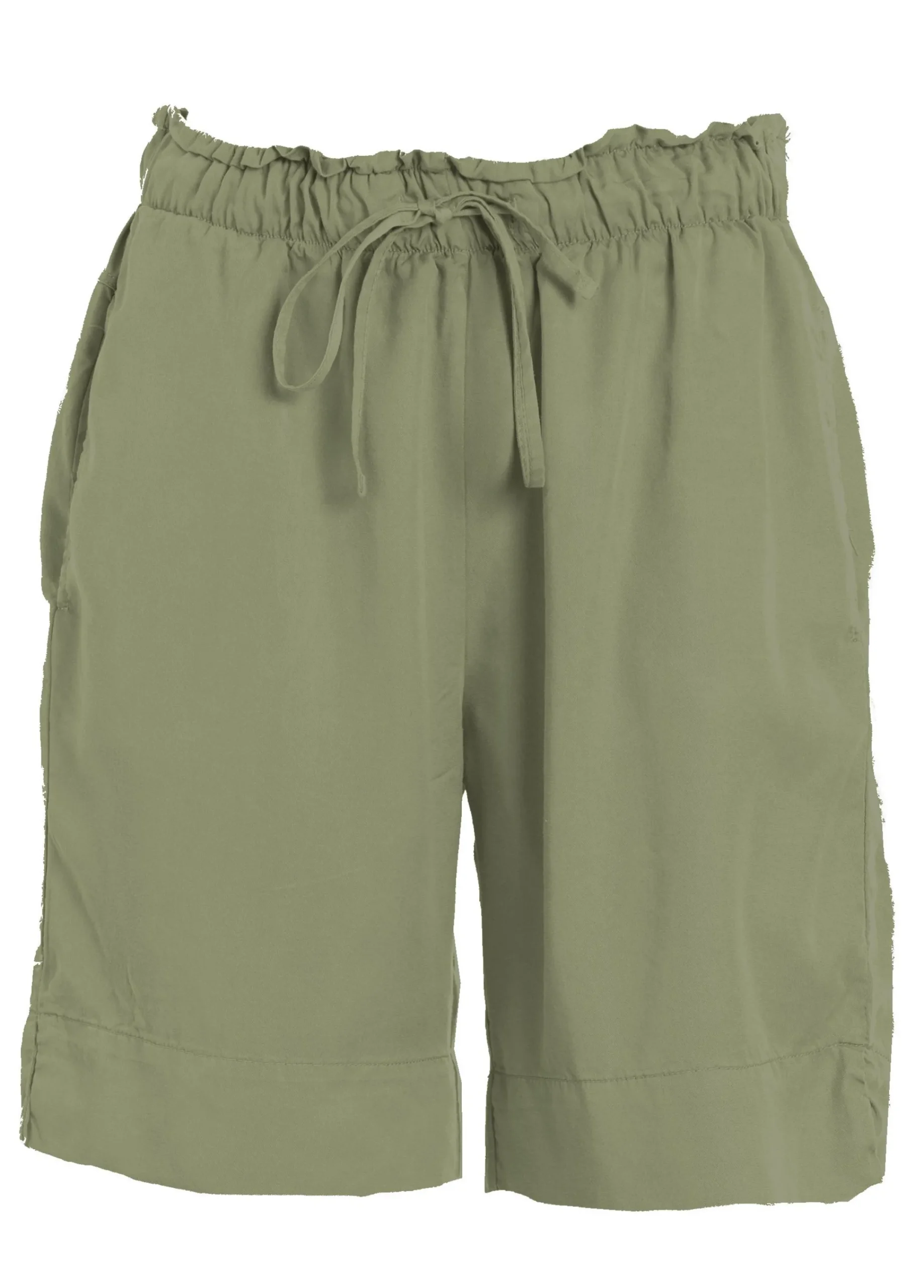 Clearance Shorts In Twill Tencel Verde Donna Bermuda