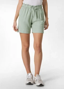 Cheap Shorts In Twill Tencel Verde Donna Bermuda