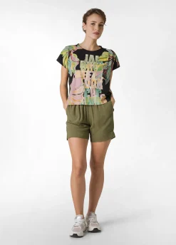 Best Sale Shorts In Viscosa Crepe Verde Donna Bermuda