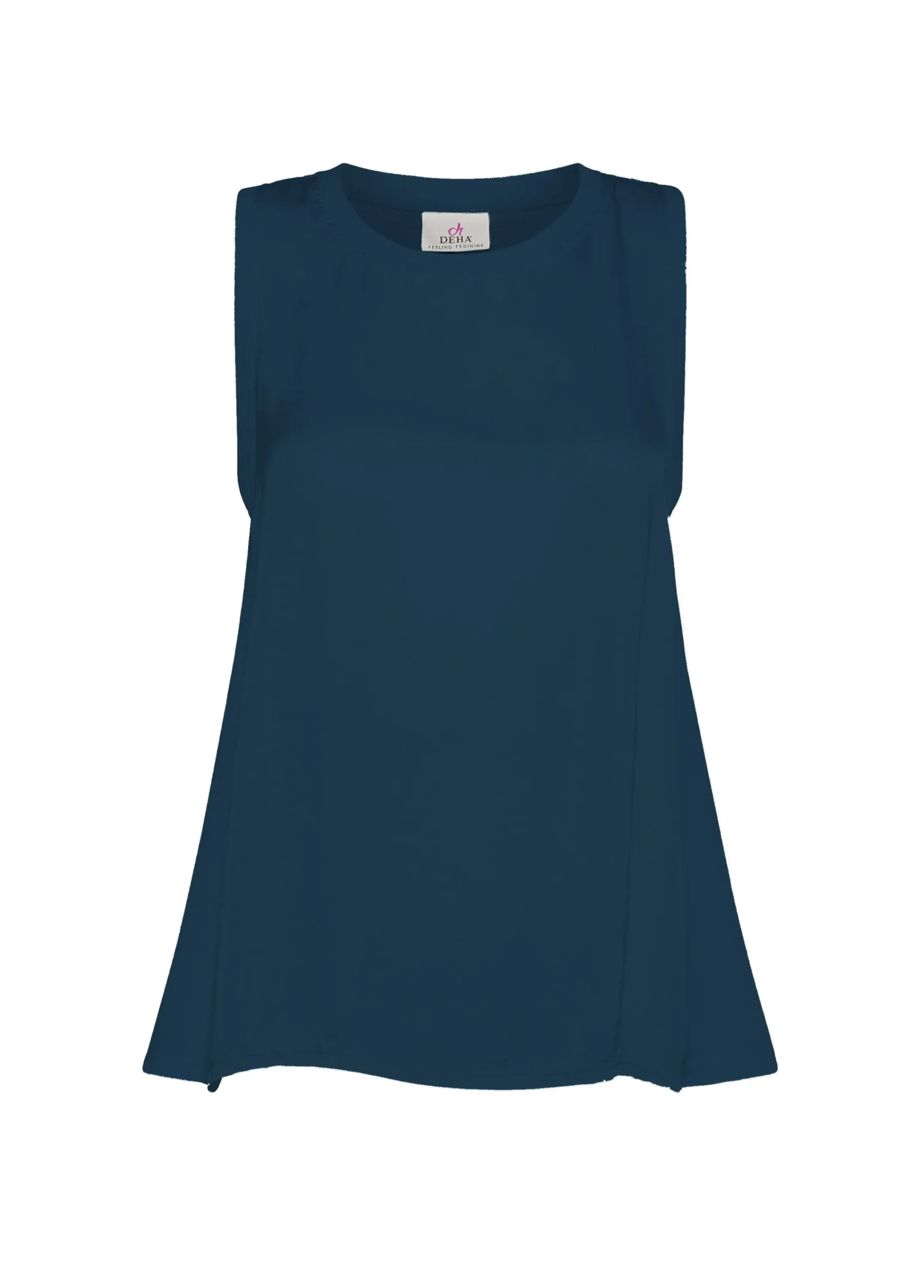 Shop Top Con Inserti In Raso Blu Donna Top & T-Shirts