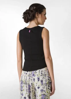 Store Top In Costina Effetto Vintage Nero Donna Top & T-Shirts