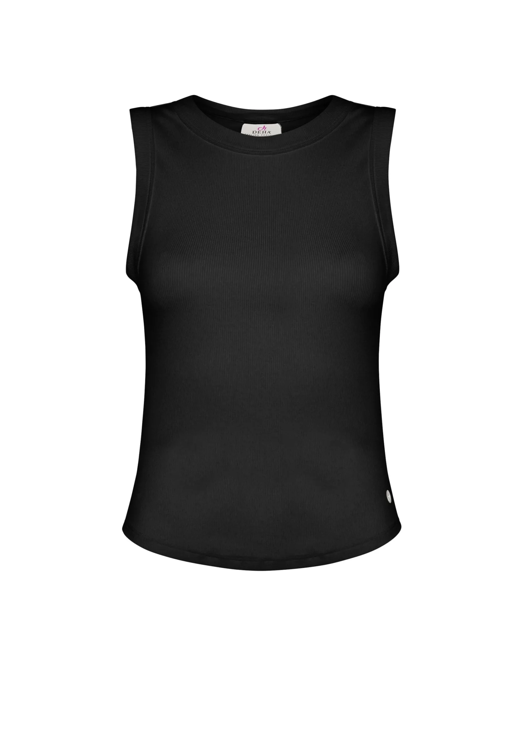 Store Top In Costina Effetto Vintage Nero Donna Top & T-Shirts